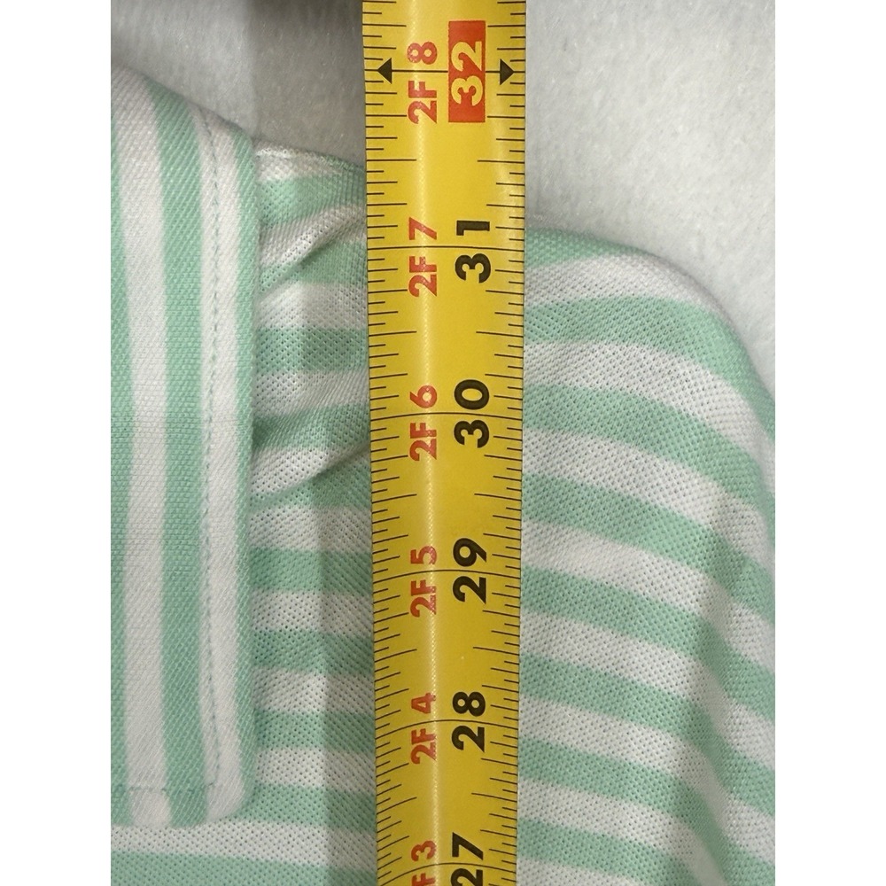 Polo Ralph Lauren Men's Light Green White Stripe Cotton Mesh Polo Size XXL - Picture 6 of 7
